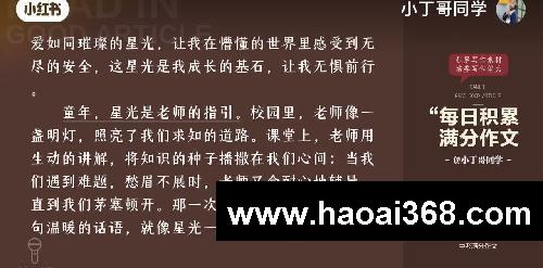 每日晨听中考作文《成长路上的星光》成长类