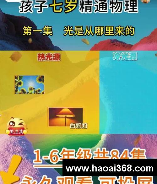 孩子七岁精通物理,物理启蒙动画安利给宝妈