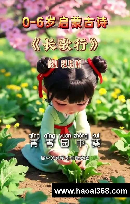每天1分钟,轻松背古诗!《长歌行》汉乐府
