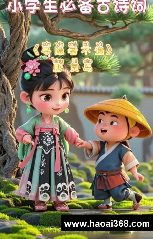 小学一年级必背古诗词《寻隐者不遇》