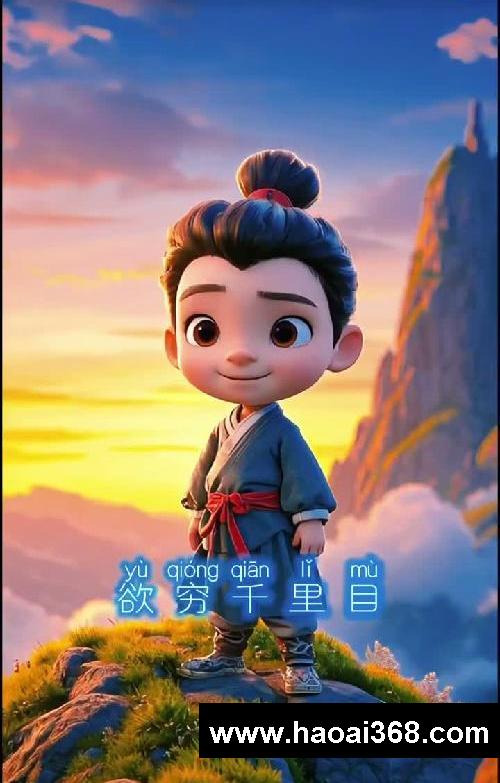 少儿古诗词合集《登鹳雀楼》