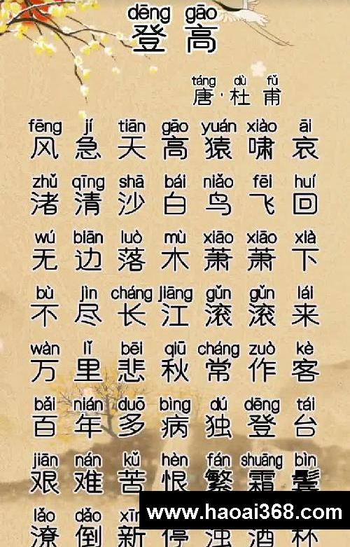 孩子背诗总忘?我用3D动画拆解《登高》,他居然