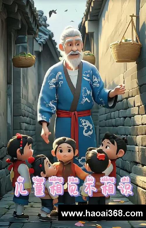 #古诗 《回乡偶书》唐贺知章 少小离家老大回,乡音无改鬓毛衰。儿童相见不相识。笑问客从何处来。#动画解说