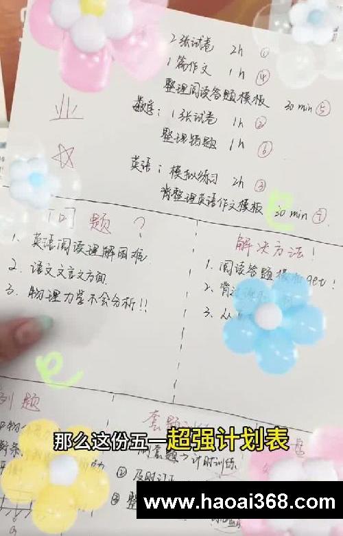 学会这份五一计划表✅你学5天等于别人30天!